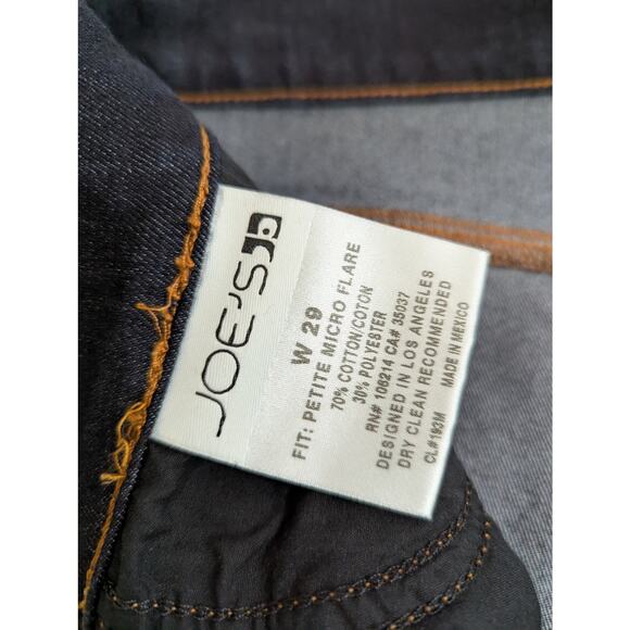 Joe's wmns Jeans Sz 29"Petite Micro FlareWash Taylor Rise 9.5"Ins 31"Fringe hem - Picture 2 of 8